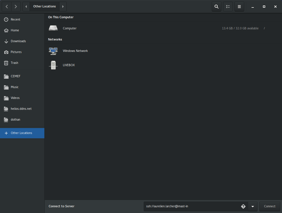 Ubuntu GNOME SSH 1